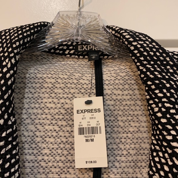 NWT Express Black & White Moto Jacket - Picture 2 of 4